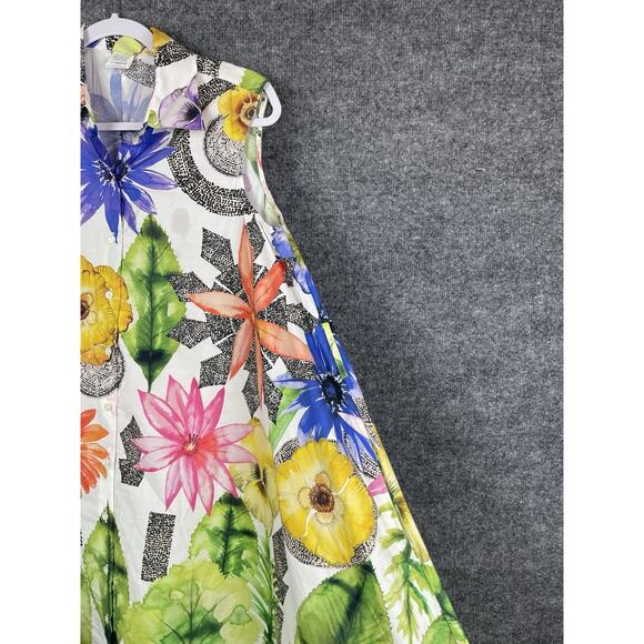 Craig Taylor Sun Dress Caroline Bright Floral Print Sleeveless Women's Small - Picture 5 of 16